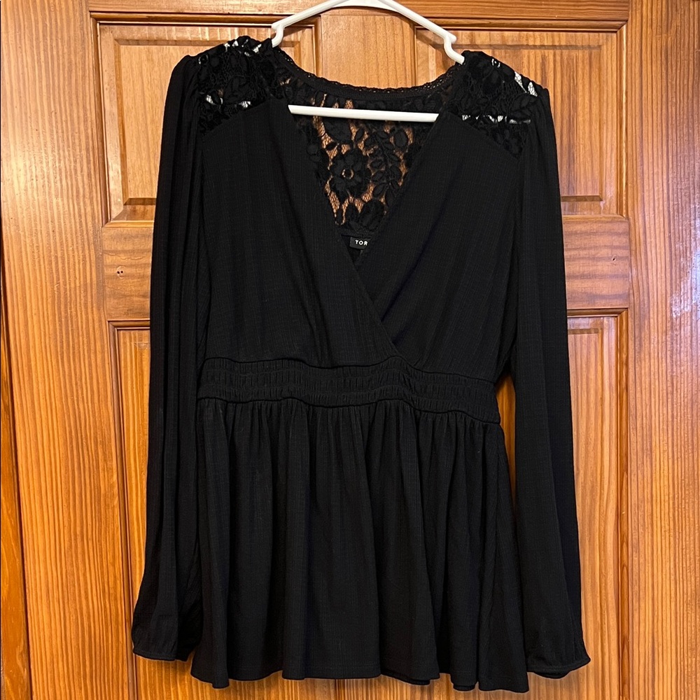 Torrid Black Lace Women's Top
